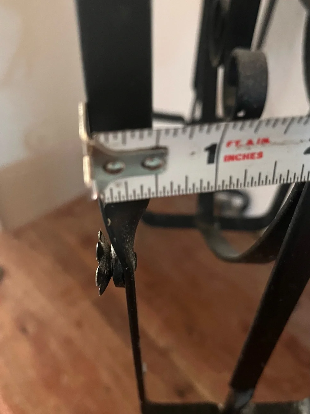 1940s Black Wrought Iron Heart Magazine Stand - Home